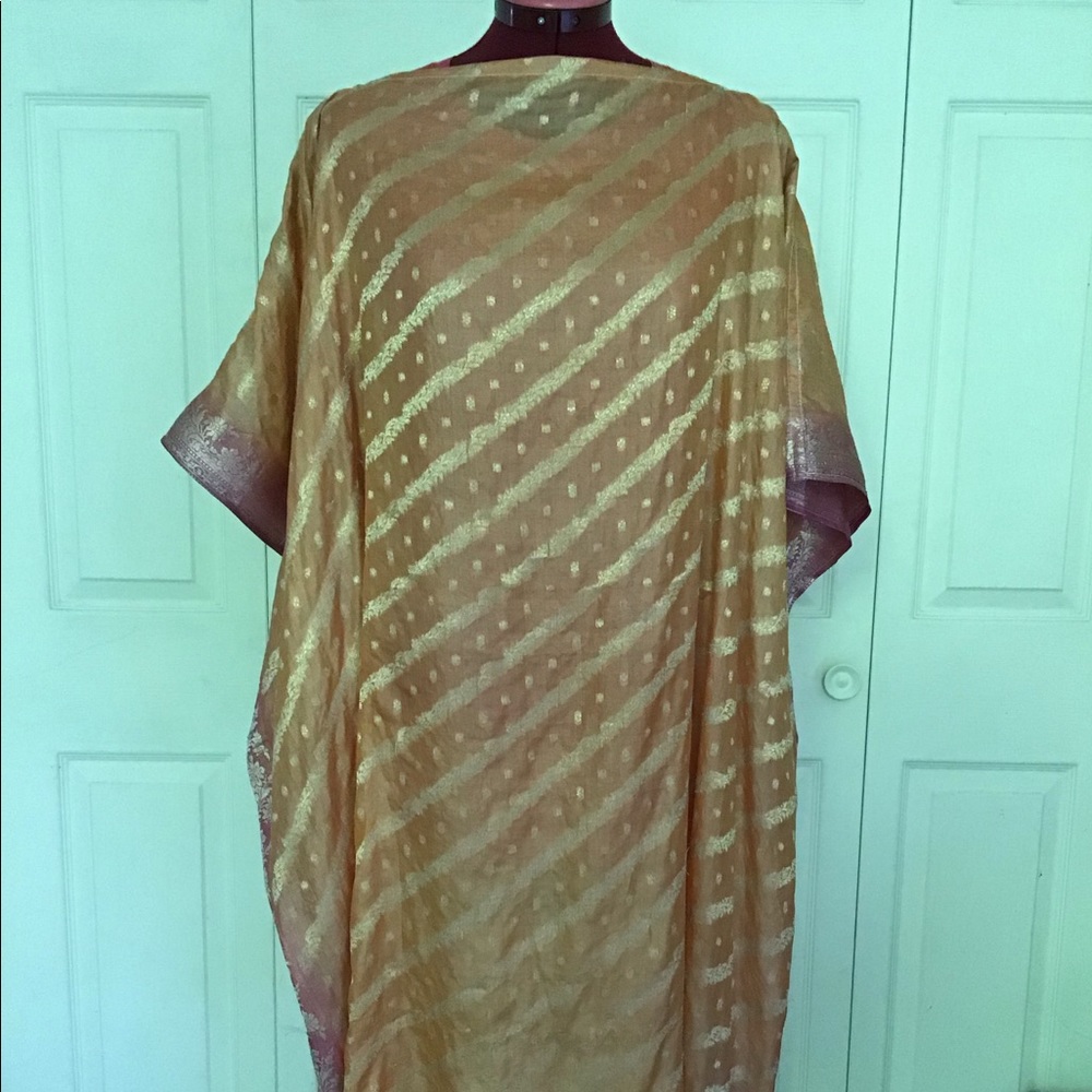 Pure Silk Kaftan/Beach Coverup Handmade